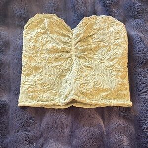 Tilly's Lace Strapless Tank Top in Light Green